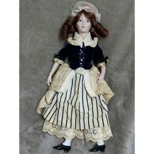 Franklin Heirloom Porcelain Doll, "Strawberry Girl"‎ Missing Accessories